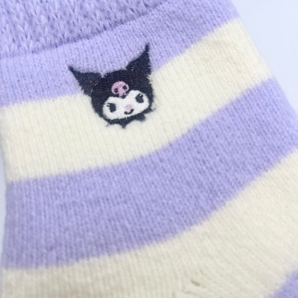 Sanrio Kuromi Cozy Cuff Stripped Lounge Socks - Picture 5 of 5